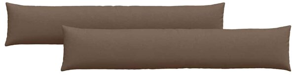 Poduszki na sofę 2 pcs Brązowy 200 x 40 cm tkanina