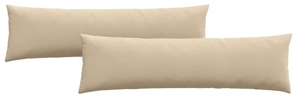 Poduszki na sofę 2 pcs Kremowy 145 x 40 cm tkanina