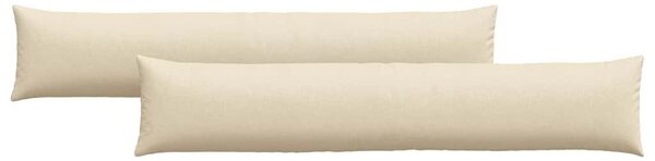 Poduszki na sofę 2 pcs Kremowy 200 x 40 cm tkanina