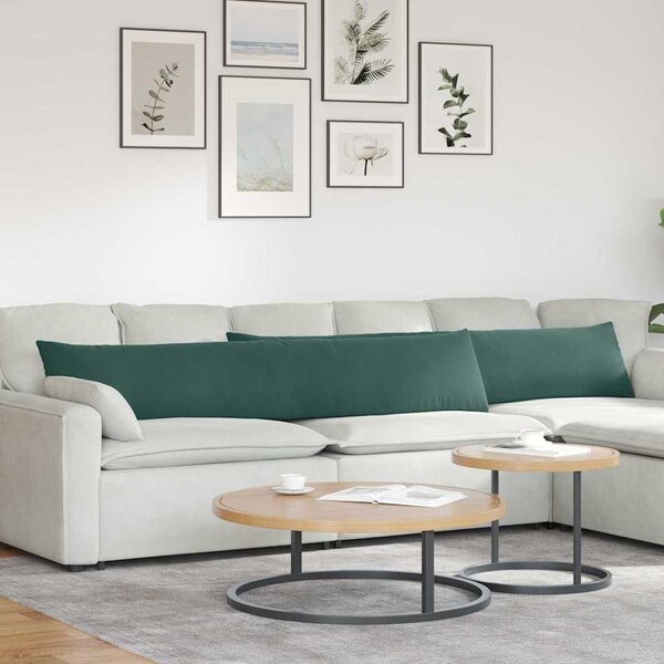 Poduszki na sofę 2 pcs Ciemnozielony 200 x 40 cm