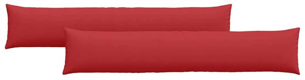 Poduszki na sofę 2 pcs Czerwony 200 x 40 cm tkanina