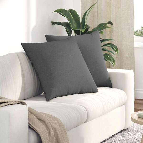 Poduszki na sofę 2 pcs Ciemnoszary 80 x 80 cm tkanina