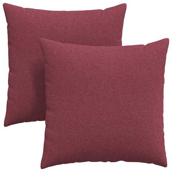 Poduszki na sofę 2 pcs Czerwone wino 80 x 80 cm tkanina