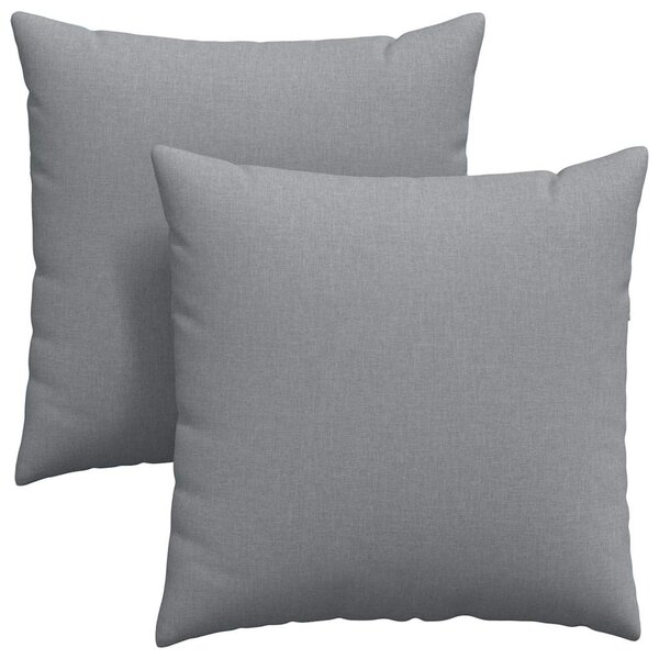 Poduszki na sofę 2 pcs Jasnoszary 80 x 80 cm tkanina