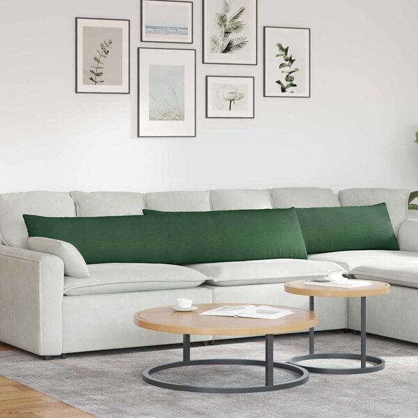 Poduszki na sofę 2 pcs Ciemna zieleń 200 x 40 cm