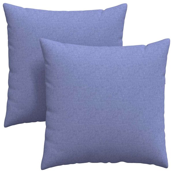 Poduszki na sofę 2 pcs Niebieski dżins 80 x 80 cm tkanina