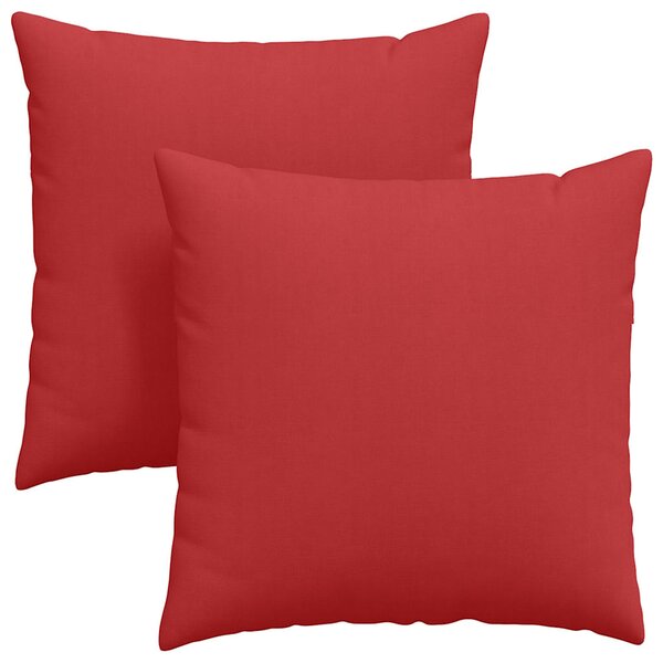 Poduszki na sofę 2 pcs Czerwony 80 x 80 cm tkanina