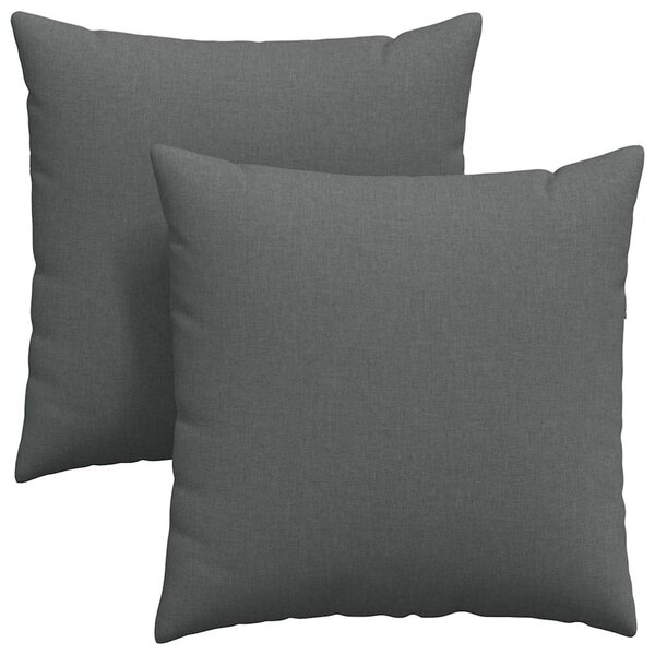 Poduszki na sofę 2 pcs Ciemnoszary 80 x 80 cm tkanina