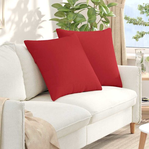 Poduszki na sofę 2 pcs Czerwony 80 x 80 cm tkanina