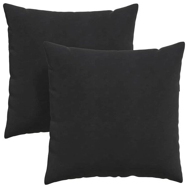 Poduszki na sofę 2 pcs Czarny 80 x 80 cm Tkanina sztruksowa