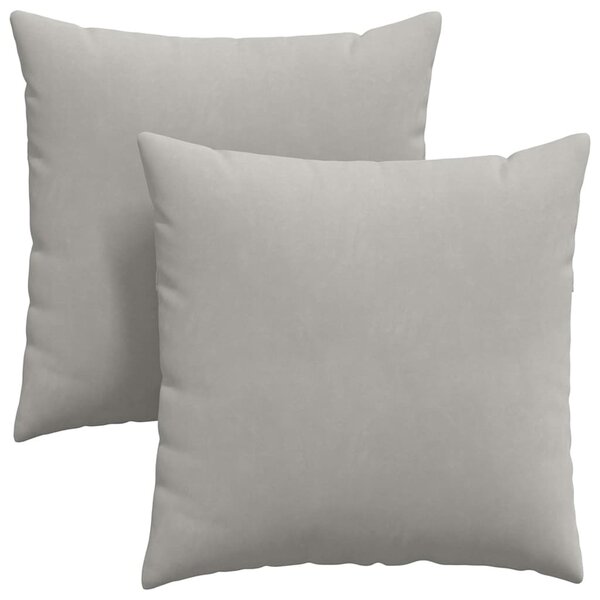 Poduszki na sofę 2 pcs Jasnoszary 80 x 80 cm tkanina