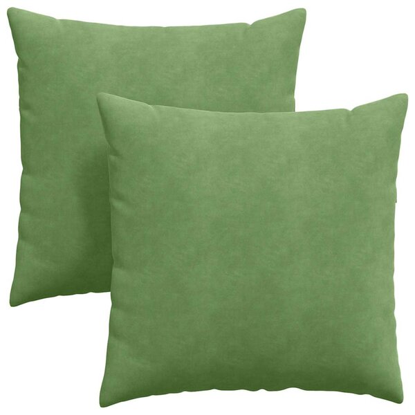 Poduszki na sofę 2 pcs jasnozielony 80 x 80 cm