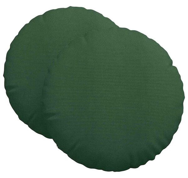 Poduszki na siedziska 2 pcs Ciemna zieleń Ø 80 cm
