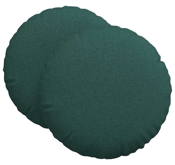 Poduszki na siedziska 2 pcs Ciemna zieleń Ø80 x 29 cm tkanina