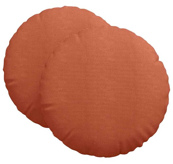 Poduszki na siedziska 2 pcs Czerwono-pomarańczowy Ø 80 cm