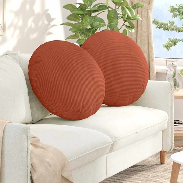 Poduszki na siedziska 2 pcs Czerwono-pomarańczowy Ø 80 cm