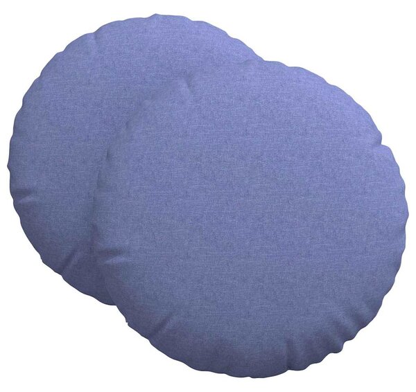 Poduszki na siedziska 2 pcs Niebieski dżins Ø80 x 29 cm tkanina