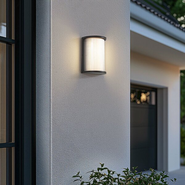Zewnętrzna Lampa Lindby, Calvik, czarny, balkon, metal, nowoczesny