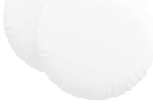 Poduszki na siedziska 2 pcs Biały Ø80 x 29 cm tkanina