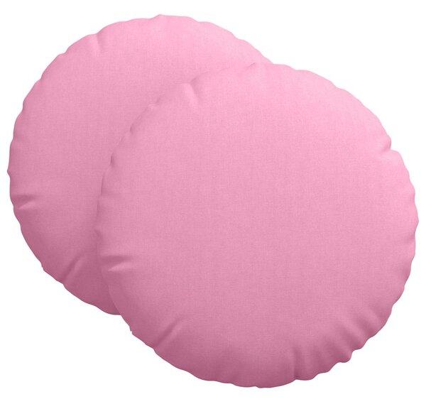 Poduszki na siedziska 2 pcs Różowy Ø80 x 29 cm tkanina