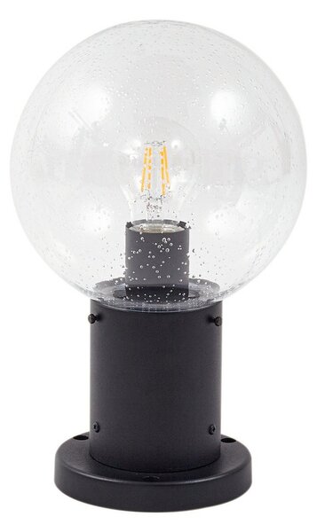 Zewnętrzna Lampa Lindby, Dangan, ściemnialny, czarny, taras, szkło, nowoczesny