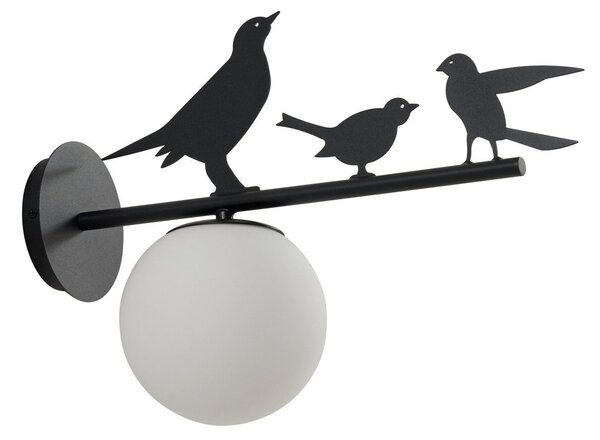 Zewnętrzna Lampa Lindby, Lintu Bird, ściemnialny, czarny, balkon, metal, dworkowy | rustykalny