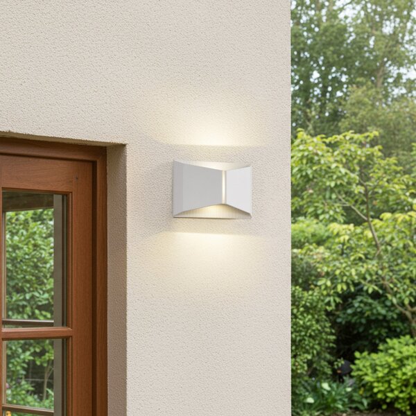 Zewnętrzna Lampa Lindby, Anlira, biały, taras, metal, nowoczesny