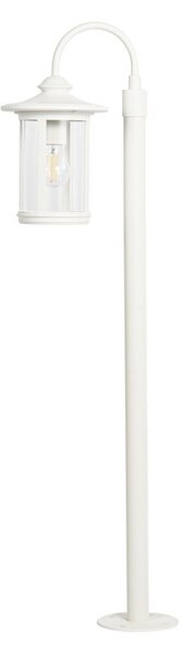 Zewnętrzna Lampa Lindby, Zayn, ściemnialny, biały, taras, aluminium, antyczny