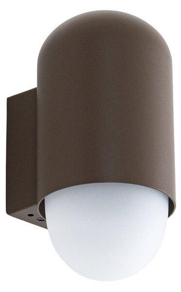 Zewnętrzna Lampa Lindby, Pilva, ściemnialny, brąz rdzawy, balkon, aluminium, nowoczesny