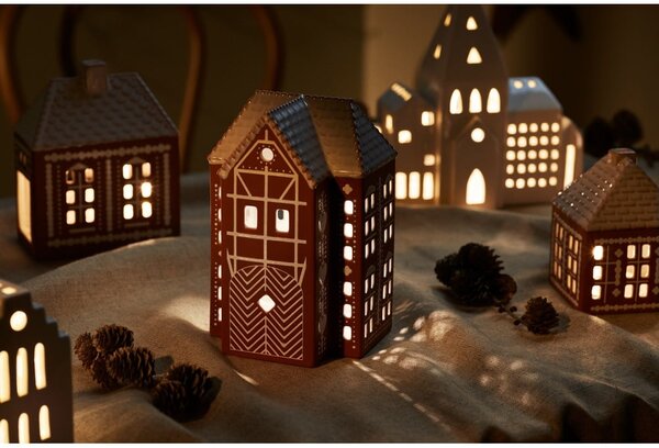 Ceramiczny świecznik na świeczkę typu tealight Gingerbread Lighthouse – Kähler Design