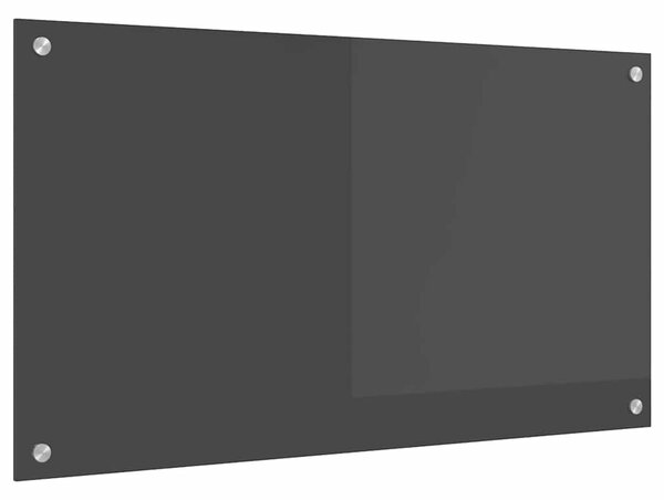 Panel kuchenny Czarny 90 x 50 cm szkło hartowane