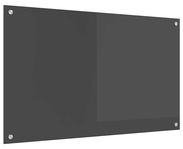 Panel kuchenny Czarny 100 x 60 cm szkło hartowane