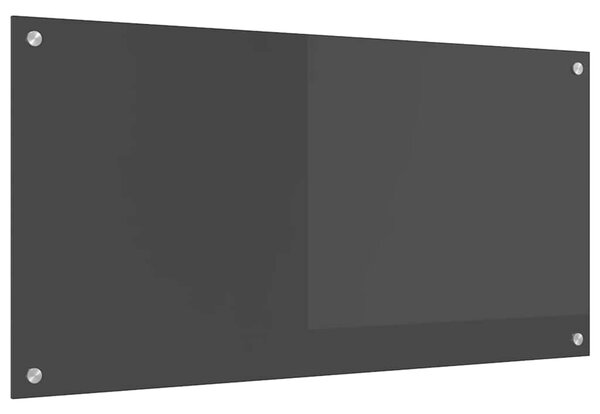 Panel kuchenny Czarny 100 x 50 cm szkło hartowane