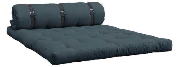 Sofa rozkładana z niebieskim obiciem Karup Design Buckle Up Petrol Blue