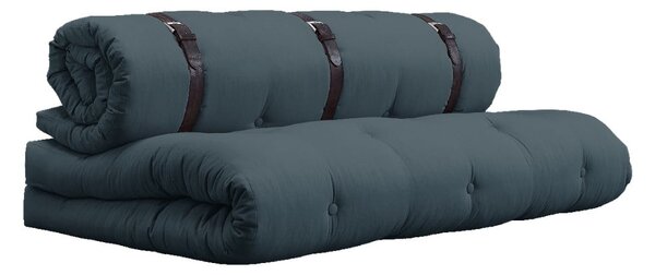 Sofa rozkładana z niebieskim obiciem Karup Design Buckle Up Petrol Blue