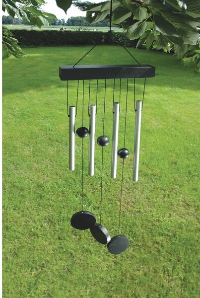Dzwonki wietrzne w srebrnym kolorze Esschert Design, 58 cm
