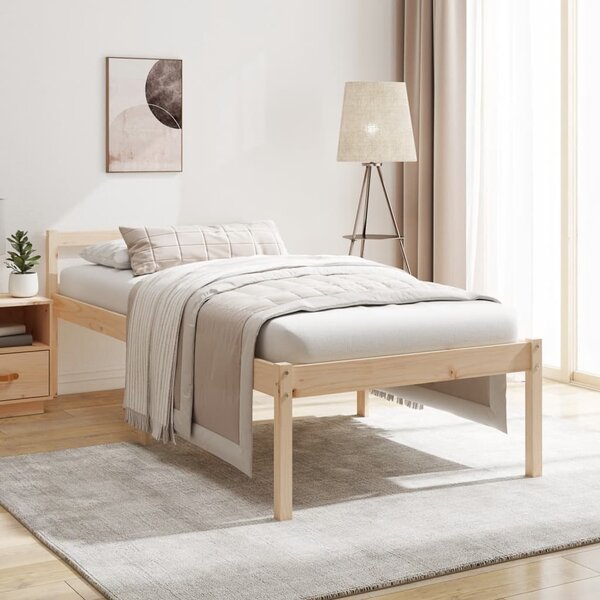 Łóżko dla seniora, 90x190 cm, lite drewno sosnowe