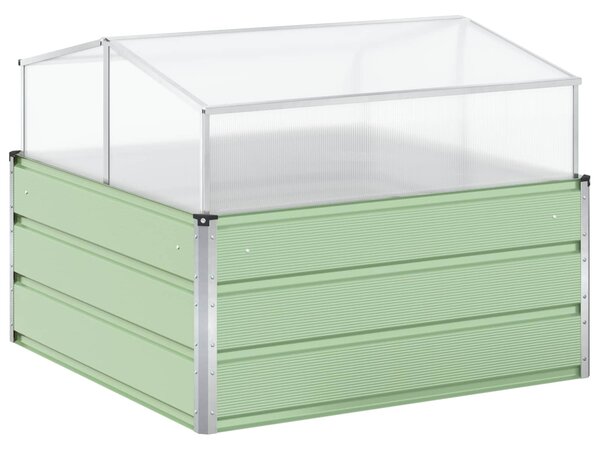 Donica Pastelowa Zieleń 100 x 100 x 77 cm Stal Galwanizowana