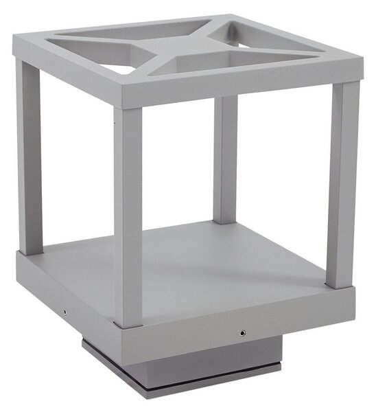 Zewnętrzna Lampa Lucande, Lealan, szary, taras, aluminium, nowoczesny