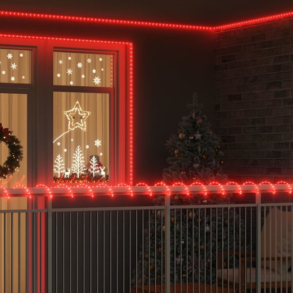 Lina świetlna z 1200 diodami LED Czerwony 50 m PVC