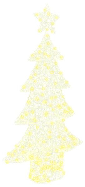 Choinka z 160 diodami LED Ciepła biel 150 cm Akryl