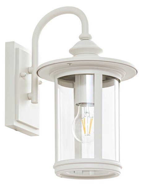 Zewnętrzna Lampa Lindby, Zayn, ściemnialny, biały, balkon, aluminium, antyczny