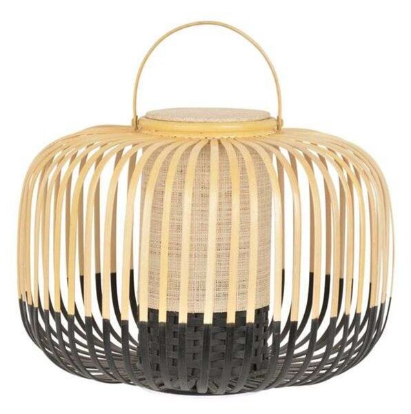 Zewnętrzna Lampa Forestier, Take A Way S, ściemnialny, czarny, taras, bambus, design