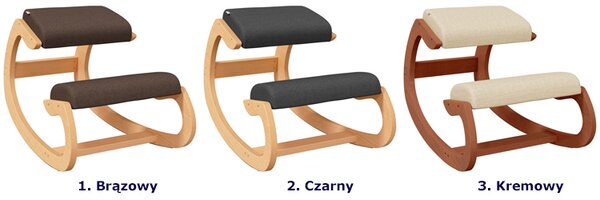 Ergonomiczny klękosiad z czarnym siedziskiem T5-R53