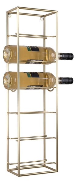 Wiszący metalowy regał na wino w kolorze złota liczba butelek 6 Single – PT LIVING