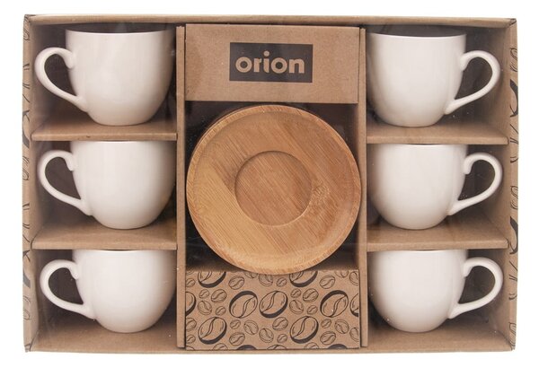 Białe porcelanowe filiżanki zestaw 6 szt. 125 ml Whiteline – Orion