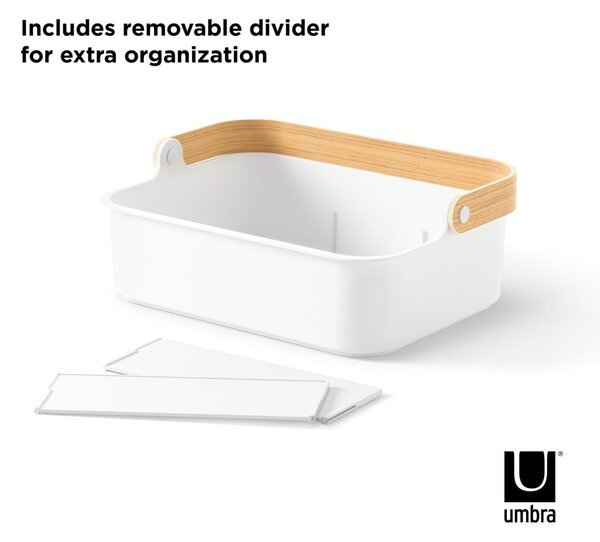 Biały plastikowy organizer łazienkowy Bellwood – Umbra
