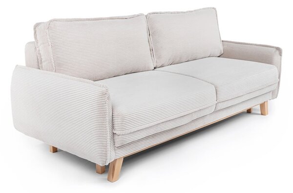 Beżowa sztruksowa rozkładana sofa 218 cm Tori – Bonami Selection