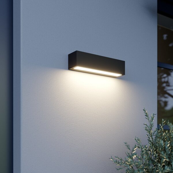 Zewnętrzna Lampa Lucande, Lengo, czarny, balkon, aluminium, nowoczesny