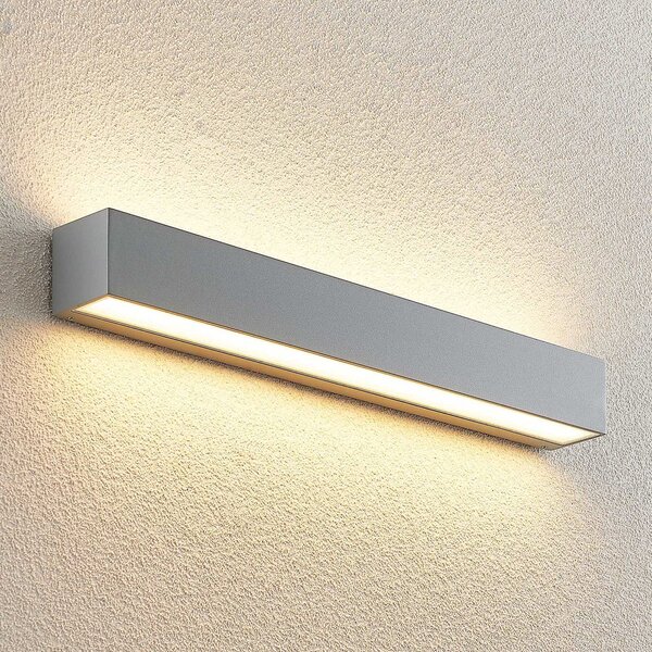 Zewnętrzna Lampa Lucande, Lengo, metaliczny, balkon, aluminium, nowoczesny